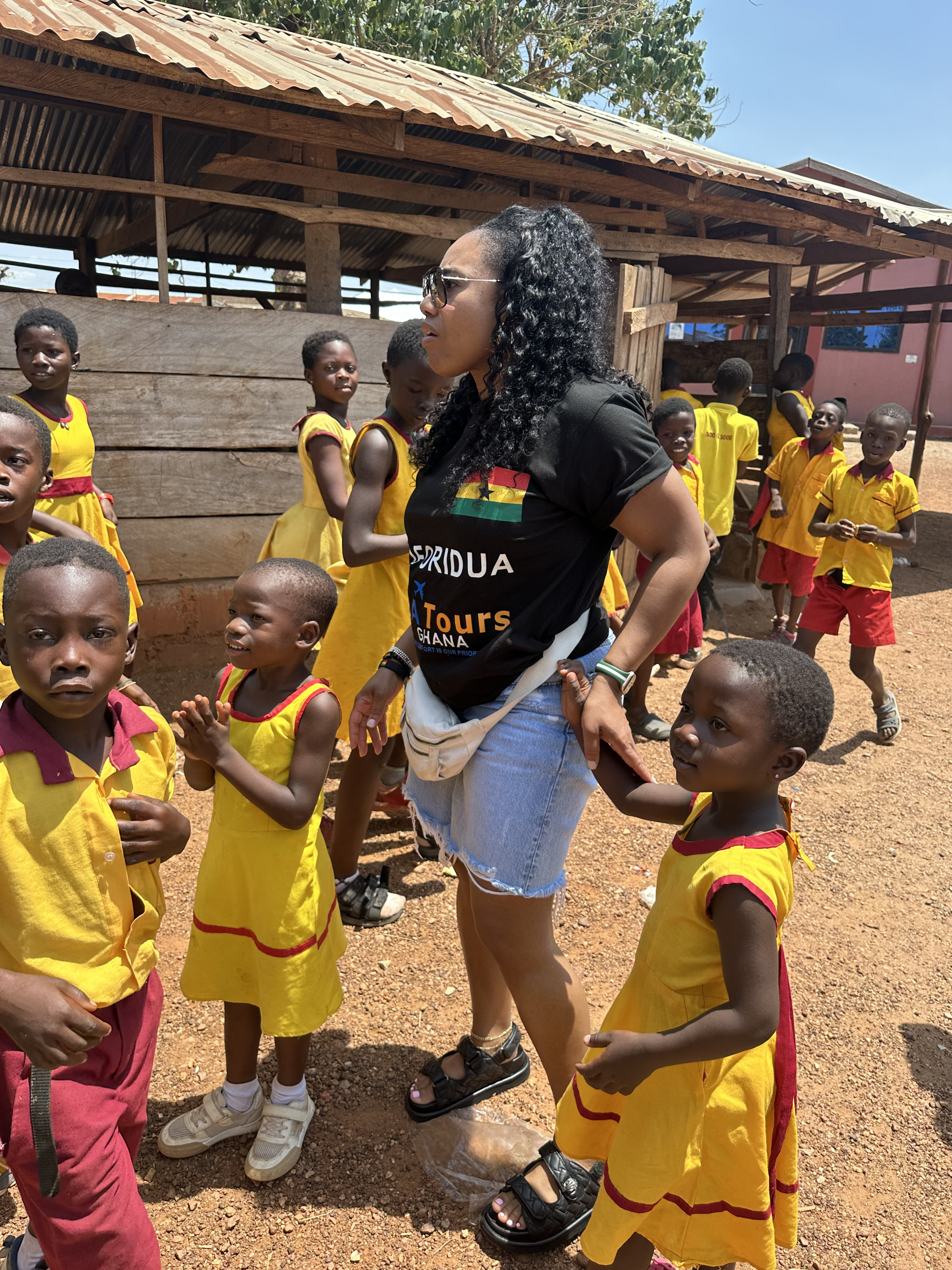 Dr Cooper with children Ghana